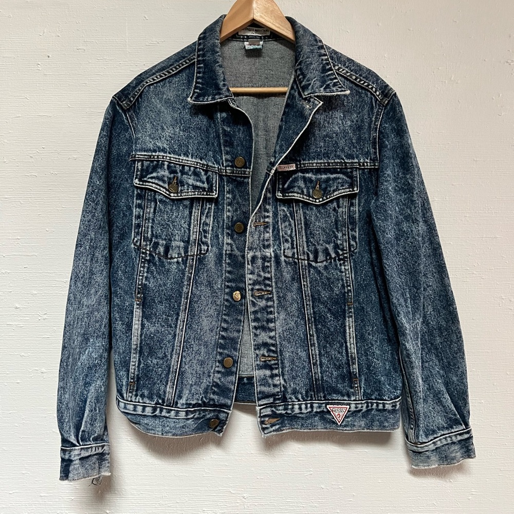 Vintage Guess Acid Wash Trucker Jean Jacket